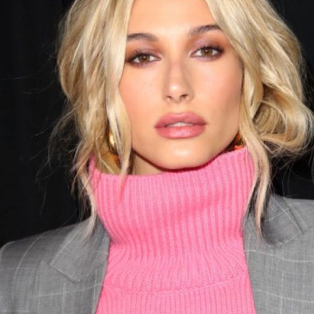 Pink  turtleneck sweater